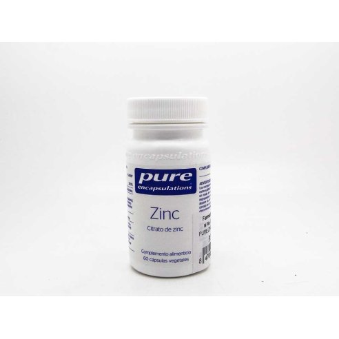 PURE ZINC 15 MG. 60 CAPSULAS