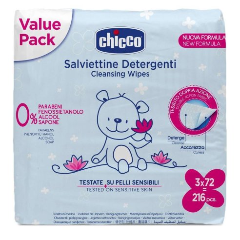 CHICCO TOALLITAS TRIPACK 3X72 UNIDADES