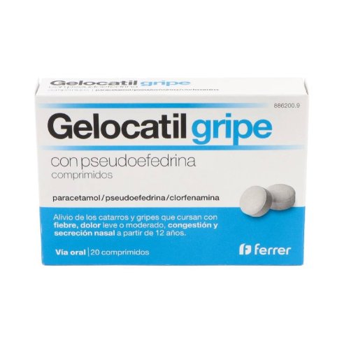 GELOCATIL GRIPE CON PSEUDOEFEDRINA 20 COMPRIMIDO