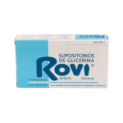 SUPOSITORIOS DE GLICERINA ROVI NIÑOS 1,44 G 15 S