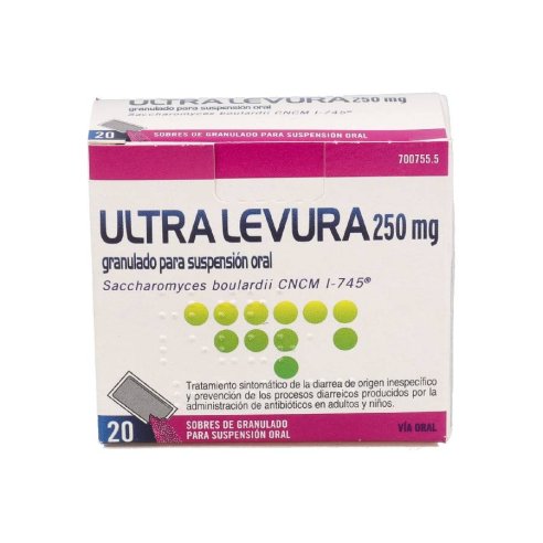 ULTRA-LEVURA 250 mg 20 SOBRES POLVO PARA SUSPENS