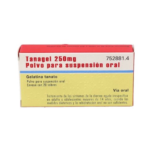 TANAGEL 250 MG 20 SOBRES POLVO PARA SUSPENSION O