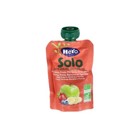 HERO BABY SOLO MANZANA PLATANO FRESA Y ARANDANOS