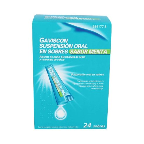 GAVISCON 24 SOBRES SUSPENSION ORAL 10 ML (SABOR