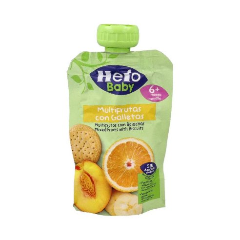 HERO BABY MULTIFRUTAS CON GALLETAS 1 BOLSA 100 G