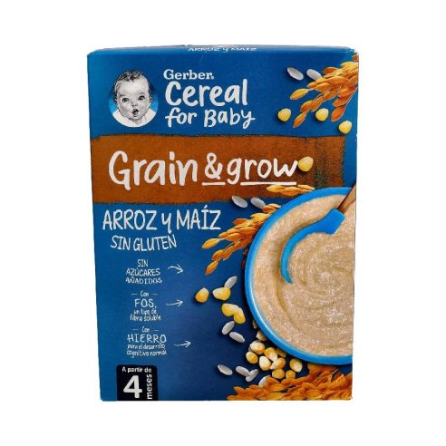 GERBER MAIZ Y ARROZ SIN GLUTEN 1 ESTUCHE 250 G