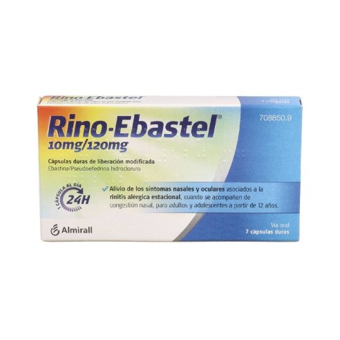 RINO-EBASTEL 10 MG/120 MG 7 CAPSULAS LIBERACION