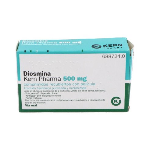 DIOSMINA KERN PHARMA 500 MG 30 COMPRIMIDOS RECUB