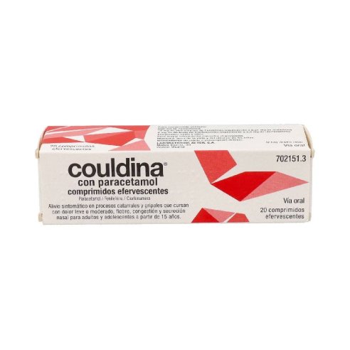 COULDINA CON PARACETAMOL 650 MG/4 MG/10 MG 20 CO