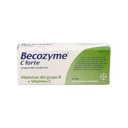 BECOZYME C FORTE 30 COMPRIMIDOS RECUBIERTOS