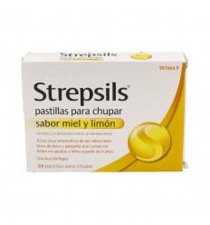 STREPSILS 24 PASTILLAS PARA CHUPAR (SABOR MIEL Y