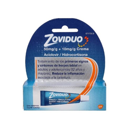 ZOVIDUO 50 MG/G  10 MG/G CREMA 1 TUBO 2 G