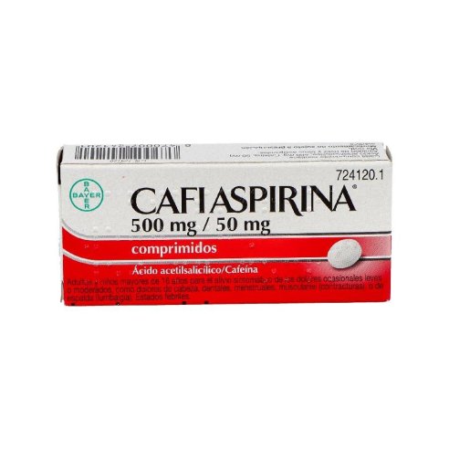 CAFIASPIRINA 500 mg/50 mg 20 COMPRIMIDOS