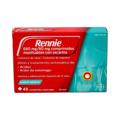 RENNIE 680 MG/80 MG 48 COMPRIMIDOS MASTICABLES (