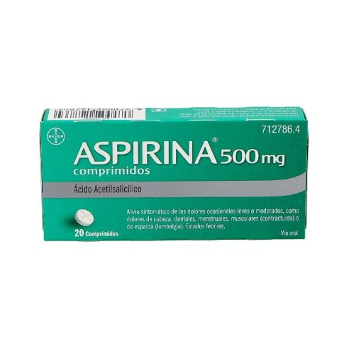 ASPIRINA 500 MG 20 COMPRIMIDOS