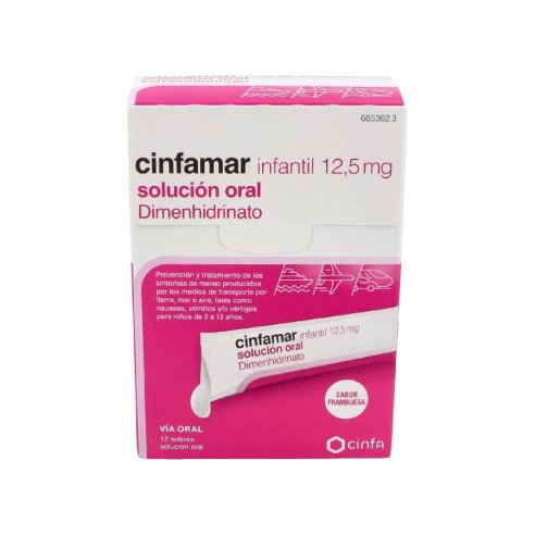 CINFAMAR INFANTIL 12,5 mg 12 SOBRES SOLUCION ORA