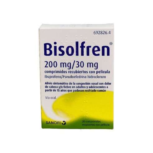 BISOLFREN 200 MG/30 MG 20 COMPRIMIDOS RECUBIERTO