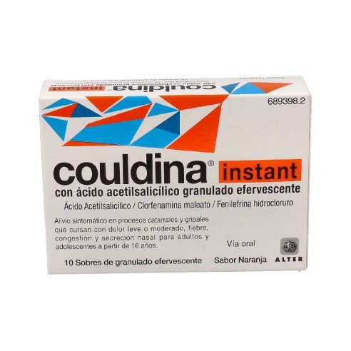 COULDINA INSTANT CON ACIDO ACETILSALICILICO 10 S