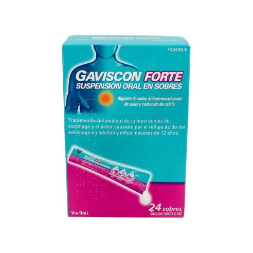 GAVISCON FORTE 24 SOBRES SUSPENSION ORAL 10 ML