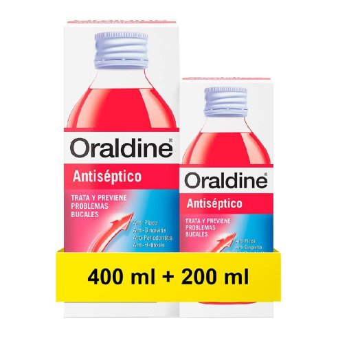 ORALDINE ANTISEPTICO PACK 400 ML 200 ML