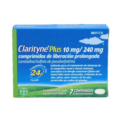 CLARITYNE PLUS 10 MG/240 MG 7 COMPRIMIDOS LIBERA