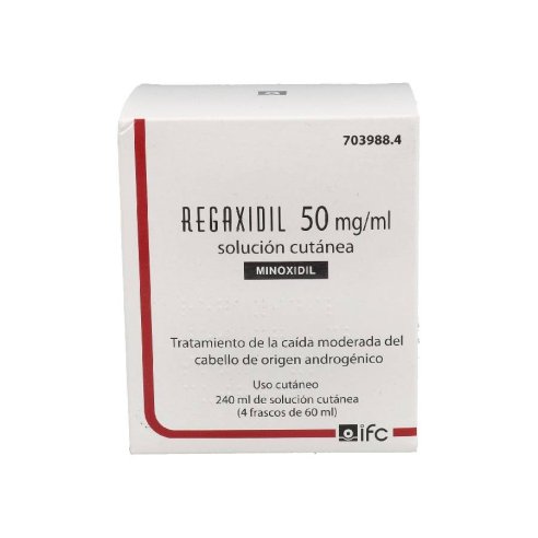 REGAXIDIL 50 MG/ML SOLUCION CUTANEA 4 FRASCOS 60