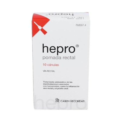 HEPRO POMADA RECTAL 10 CANULETAS 15 ml