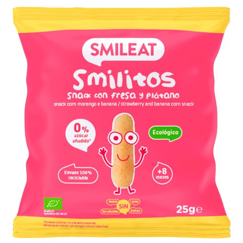 SMILITOS SNACK ECO SMILEAT 1 BOLSA 25 G CON FRES