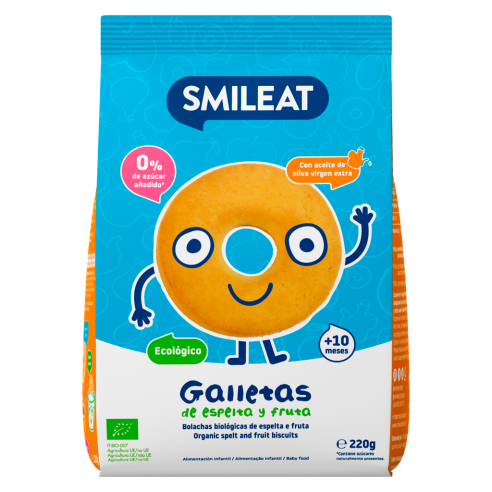 SMILEAT GALLETITA ESPELTA Y FRUTA ECO 1 BOLSA 22