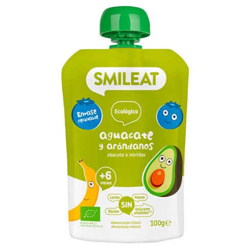 SMILEAT POUCH ECO 1 BOLSA 100 G SABOR AGUACATE Y