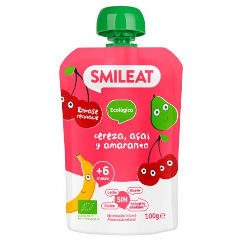 SMILEAT POUCH ECO 1 BOLSA 100 G SABOR CEREZA ACA