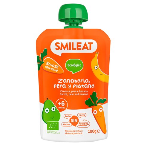 SMILEAT POUCH ZANAHORIA PERA PLATANO