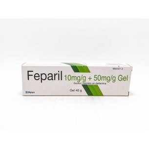 FEPARIL 10 MG/G  50 MG/G GEL CUTANEO 1 TUBO 40 2