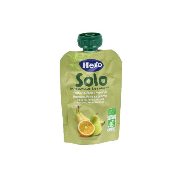 HERO BABY SOLO PLATANO PERA Y NARANJA 100 G