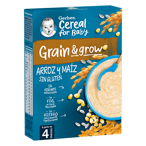 GERBER MAIZ Y ARROZ SIN GLUTEN 1 ESTUCHE 250 G