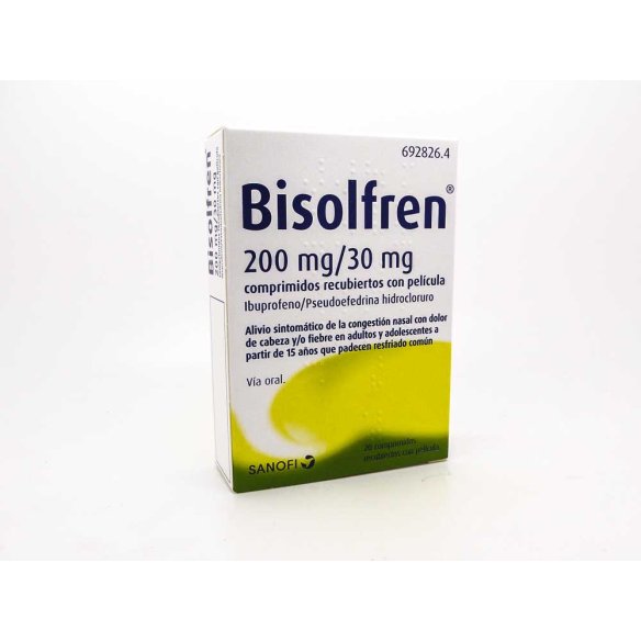 BISOLFREN 200 MG/30 MG 20 COMPRIMIDOS RECUBIERTO