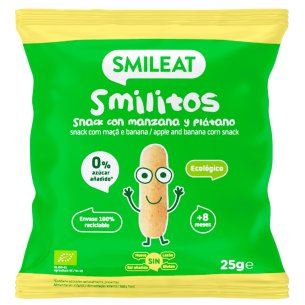 SMILITOS SNACK ECO SMILEAT 1 BOLSA 25 G CON MANZ 2