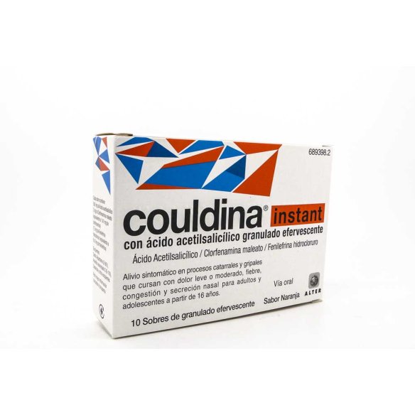COULDINA INSTANT CON ACIDO ACETILSALICILICO 10 S