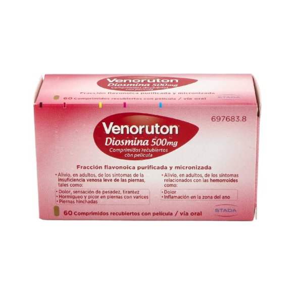 VENORUTON DIOSMINA 500 MG 60 COMPRIMIDOS RECUBIE