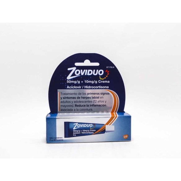 ZOVIDUO 50 MG/G  10 MG/G CREMA 1 TUBO 2 G