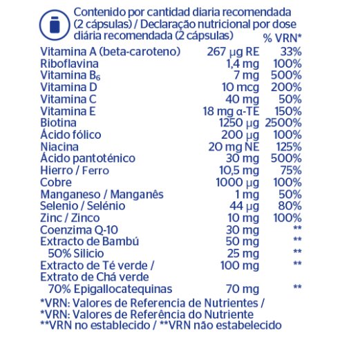 PURE PIEL CABELLO UÑAS 60 CAPSULA