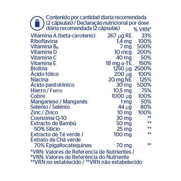 PURE PIEL CABELLO UÑAS 60 CAPSULA