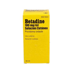 BETADINE 100 MG/ML SOLUCION CUTANEA 1 FRASCO 50