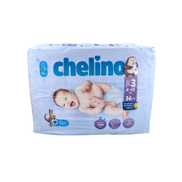 PAÑAL INFANTIL CHELINO FASHION & LOVE T- 3 (4 -