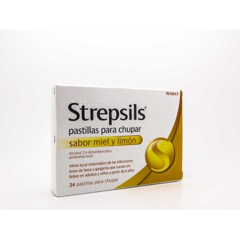 STREPSILS 24 PASTILLAS PARA CHUPAR (SABOR MIEL Y