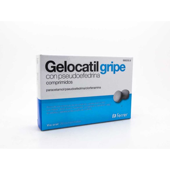 GELOCATIL GRIPE CON PSEUDOEFEDRINA 20 COMPRIMIDO