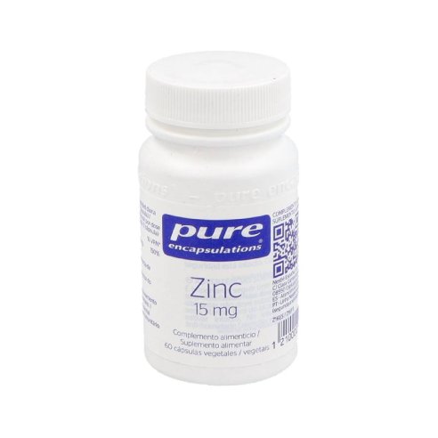 PURE ZINC 15 MG. 60 CAPSULAS