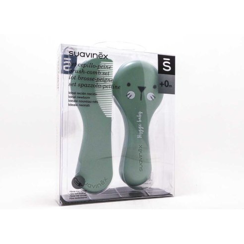 CEPILLO Y PEINE INFANTIL SOFT SUAVINEX VERDE MINT