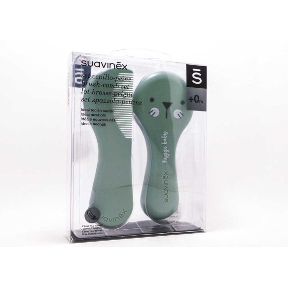 CEPILLO Y PEINE INFANTIL SOFT SUAVINEX VERDE MINT