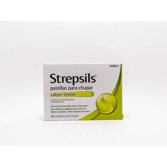 STREPSILS 24 PASTILLAS PARA CHUPAR (SABOR LIMON)